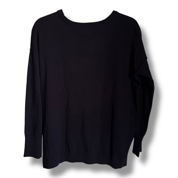 French Connection Sweater Corgi Dog Women's Small Navy Blue Crewneck New Crowned - Picture 3 of 7